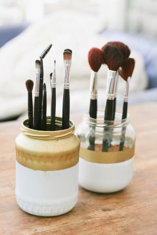 Ideas para organizar los pinceles y brochas de maquillaje