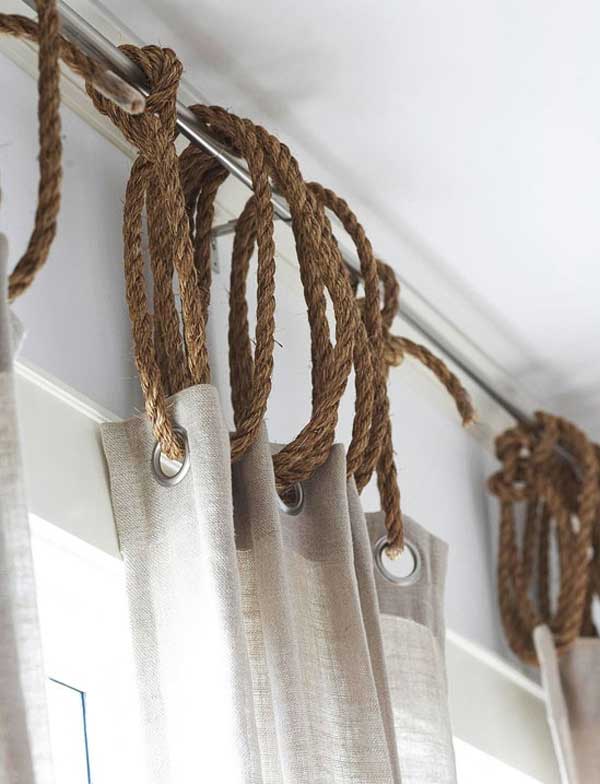 decoracion con cuerdas cortinas